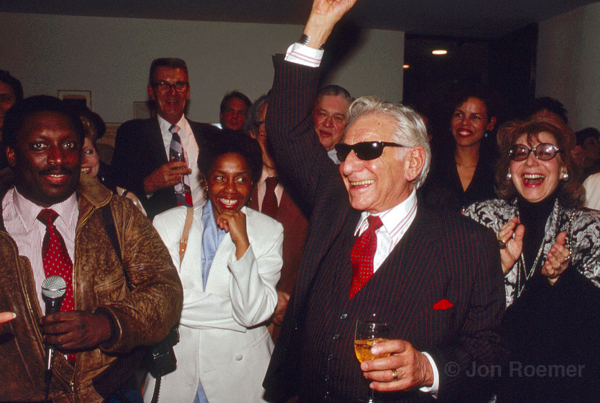 Leonard Bernstein celebrates his 70th at ASCAP. NY, NY. May, 1988. Kodachrome 200.