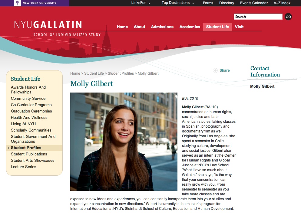 NYU Gallatin Branding
