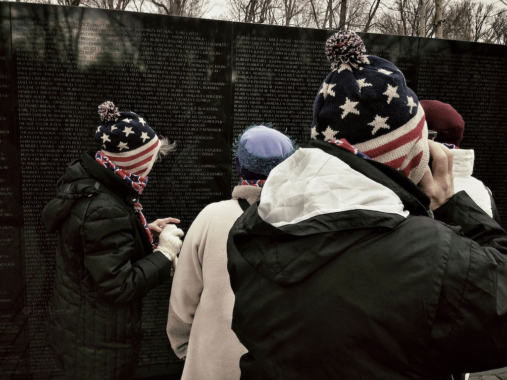 Vietnam Veterans Memorial, Washington, DC. February 17, 2013. Click to enlarge.