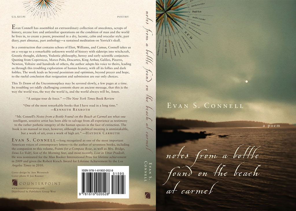 Notes from a Bottle... by Evan S. Connell. Cover images by Jon Roemer. Click to enlarge.