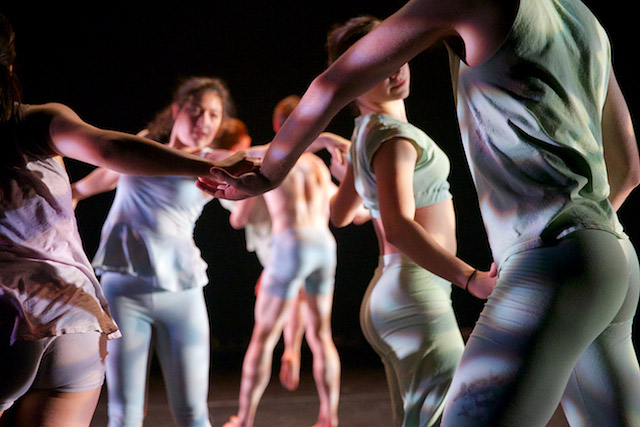 Interwoven dancers. ISO 16,000; f/2.8, 1/1250. Princeton, NJ, February, 2013.