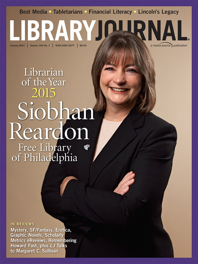Siobhan Reardon, Library Journal's 2015 Librarian of the Year. Cover image.