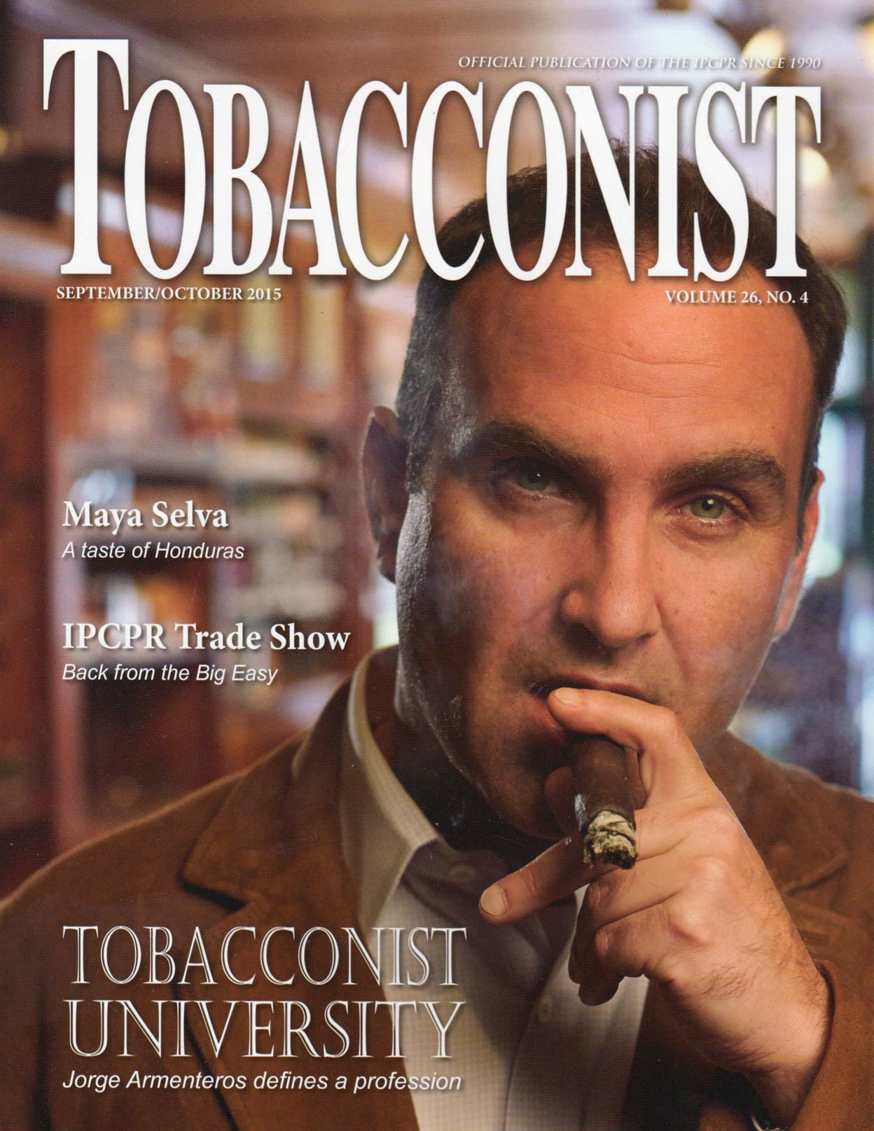 Jorge Armenteros for the cover of Tobacconist Magazine, Sept/Oct 2015 issue. Princeton, NJ.