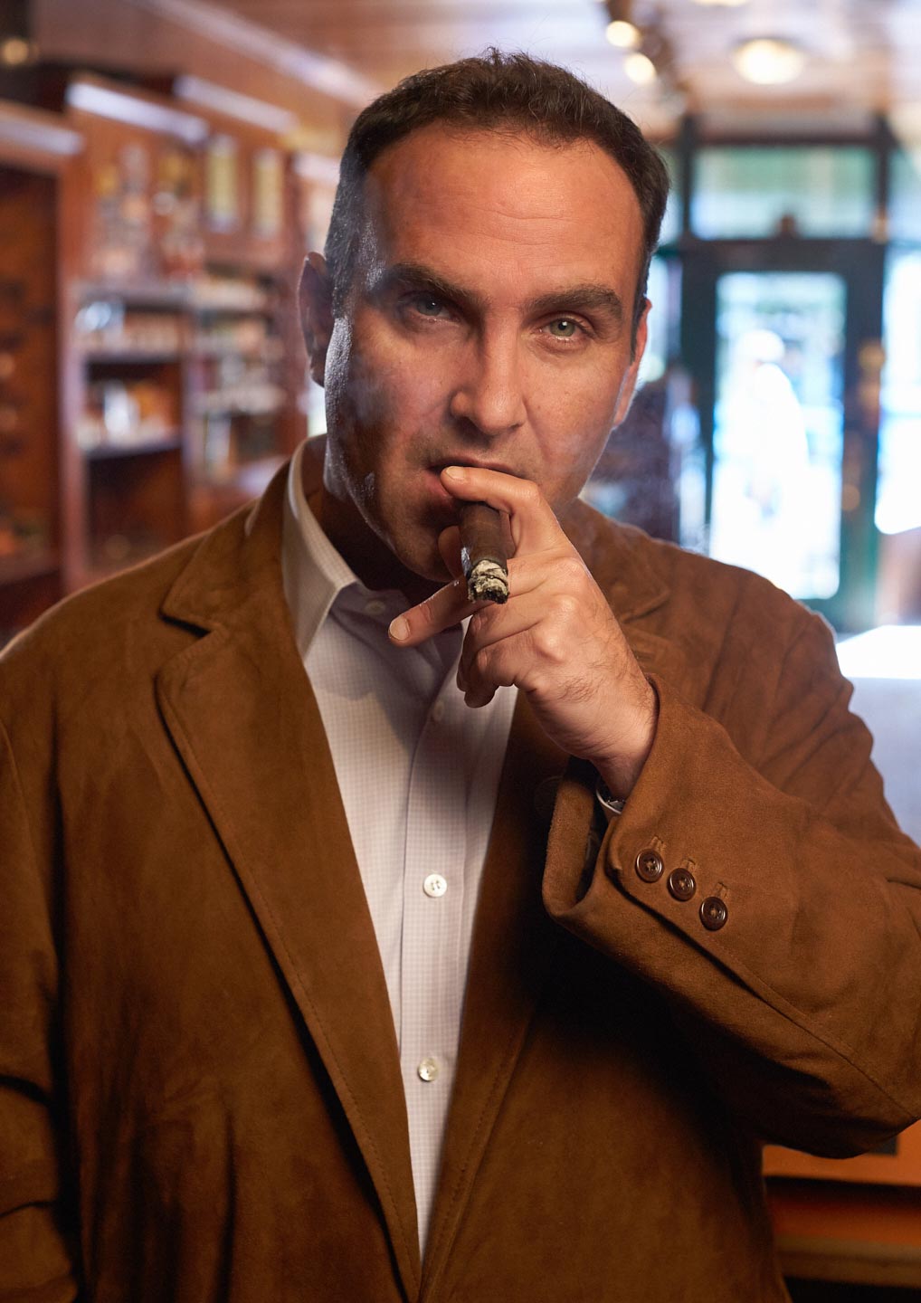 Jorge Armenteros, owner of A Little Taste of Cuba and founder of Tobacconist University. Princeton, NJ. July, 2015.