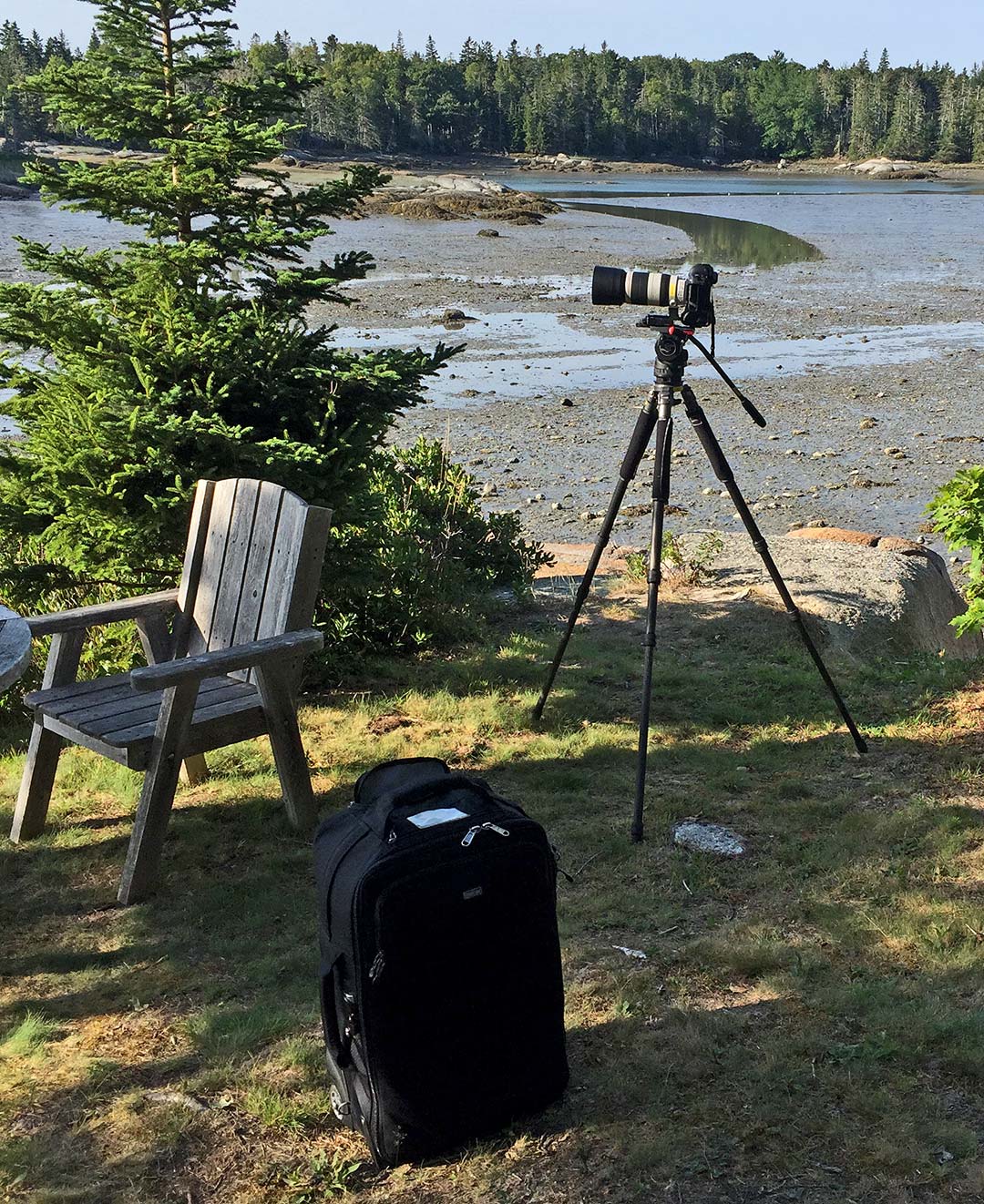 Canon 100-400mm F/4.5-5.6L IS II lens ready for action. Deer Isle, Maine. September, 2016.